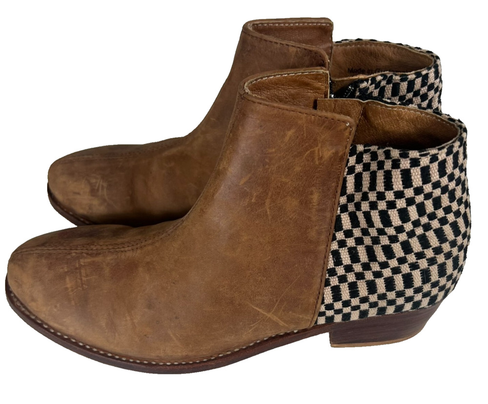 The Root Collective Espe Ankle Boots Womens 7 Handmade Chestnut Leather